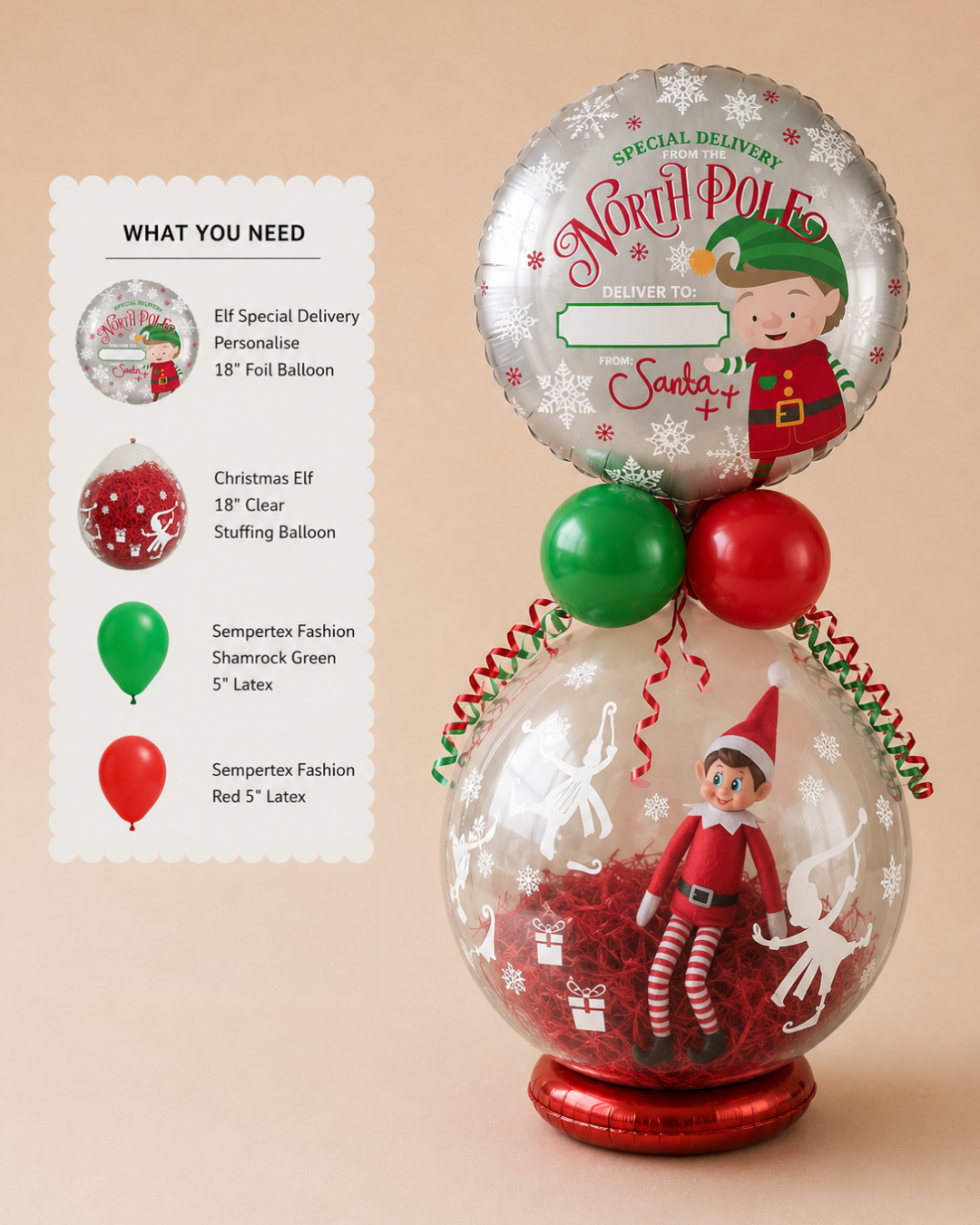 Elf Special Delivery Personalise 18" Foil Balloon
