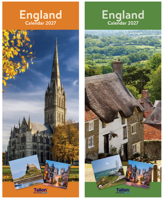 Calendar Super Slim England 2027 24pk