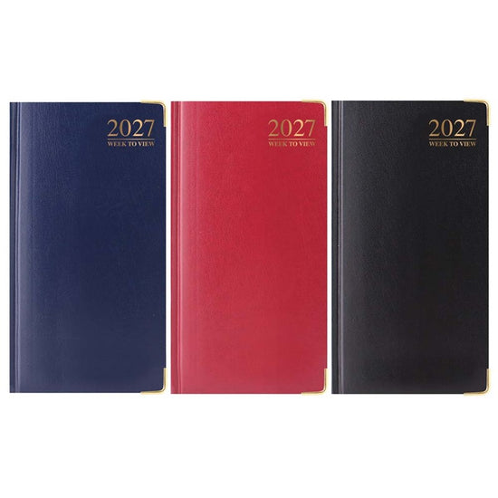 Diary Slim WTV Padded Casebound Gilt 2027 12pk
