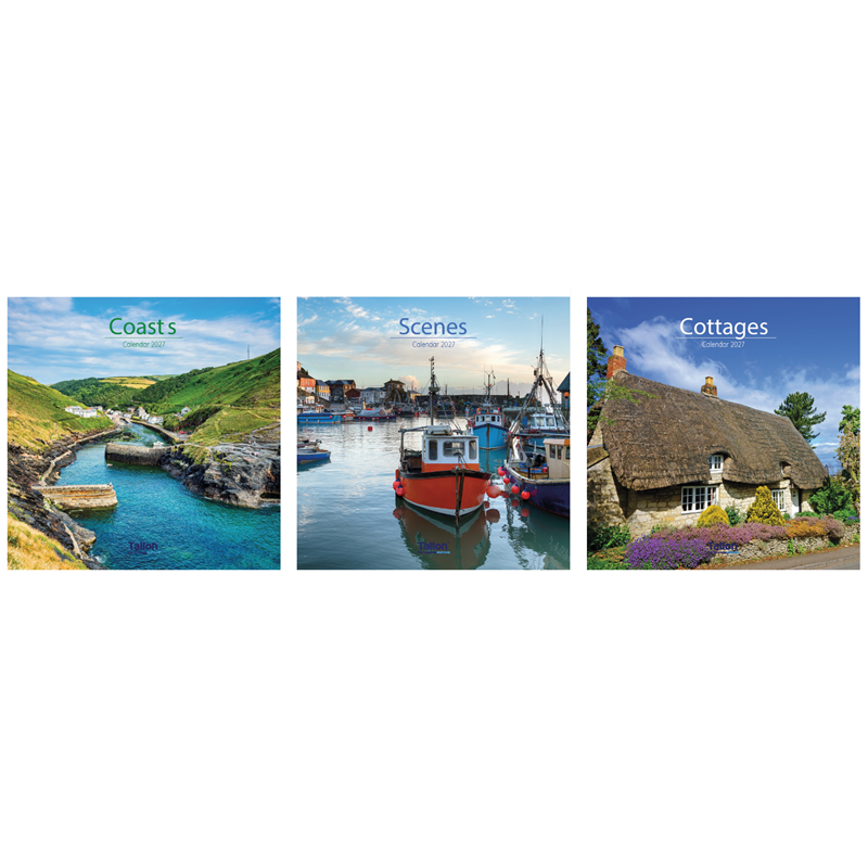 Calendar Square Coasts, Cottages, Scenes 2027 12pk