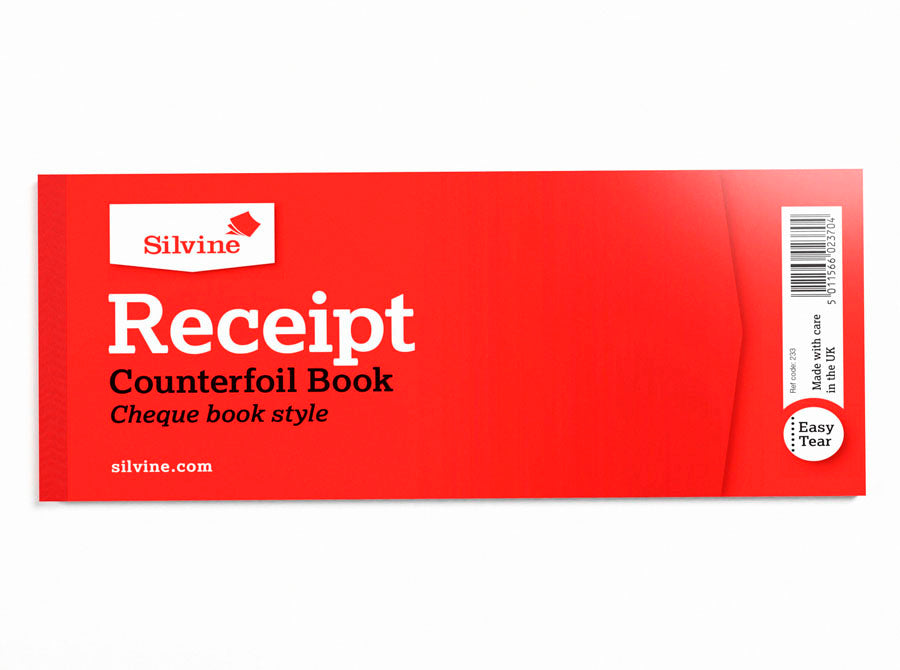 Receipt Book 80x202mm 36pk