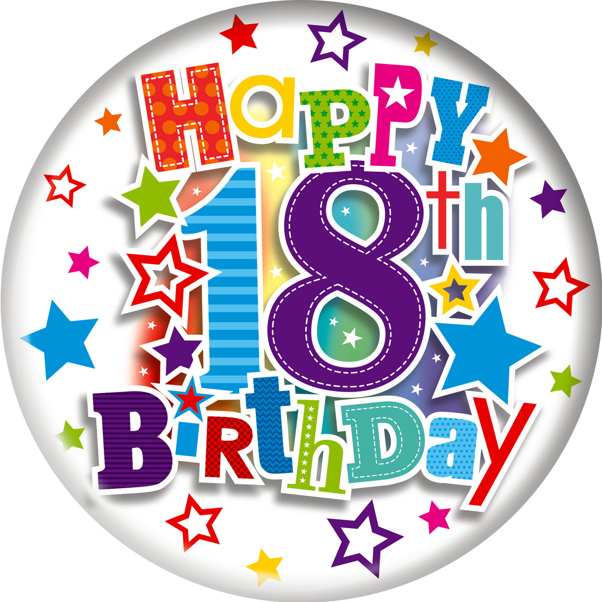18th Birthday Jumbo Badge 150mm