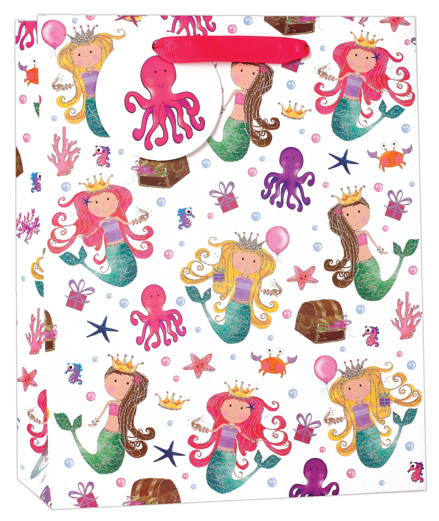 Simon Elvin Gift Bag Pink Birthday Large 6pk