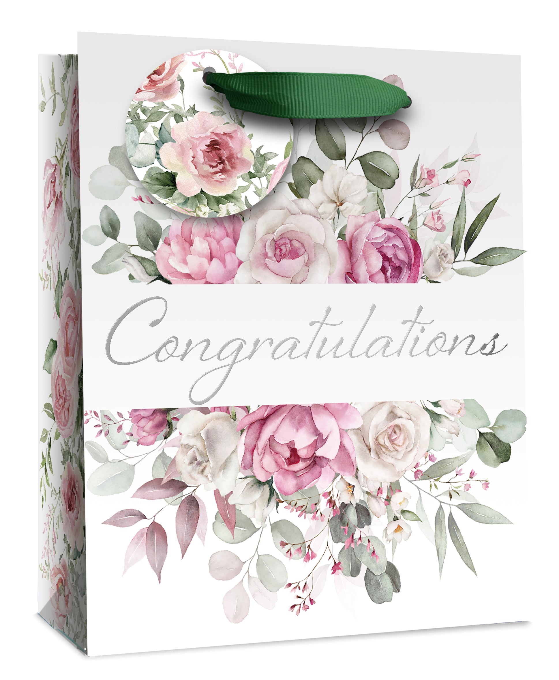 Simon Elvin Gift Bag Congrats Floral Large 6pk