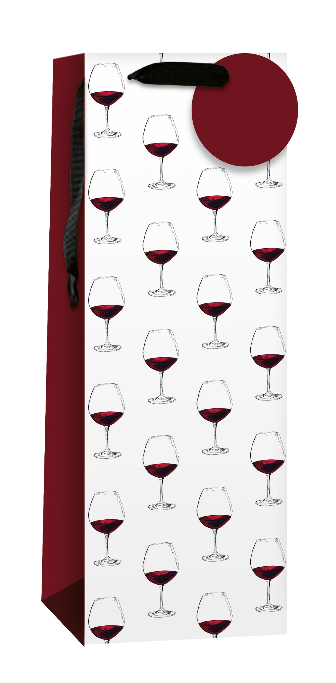Simon Elvin Gift Bag Red Wine Glass Bottle 6pk