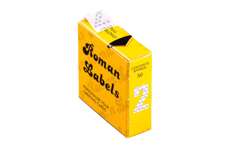 Roman Labels Silver Number 2 50pk