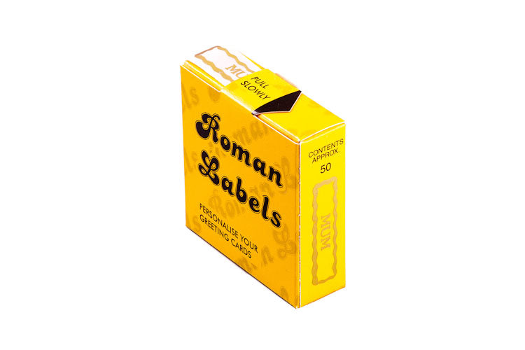 Roman Labels Gold Mum 50pk