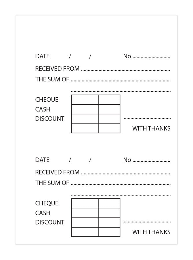 Receipt Duplicate Book 150x105mm 12pk