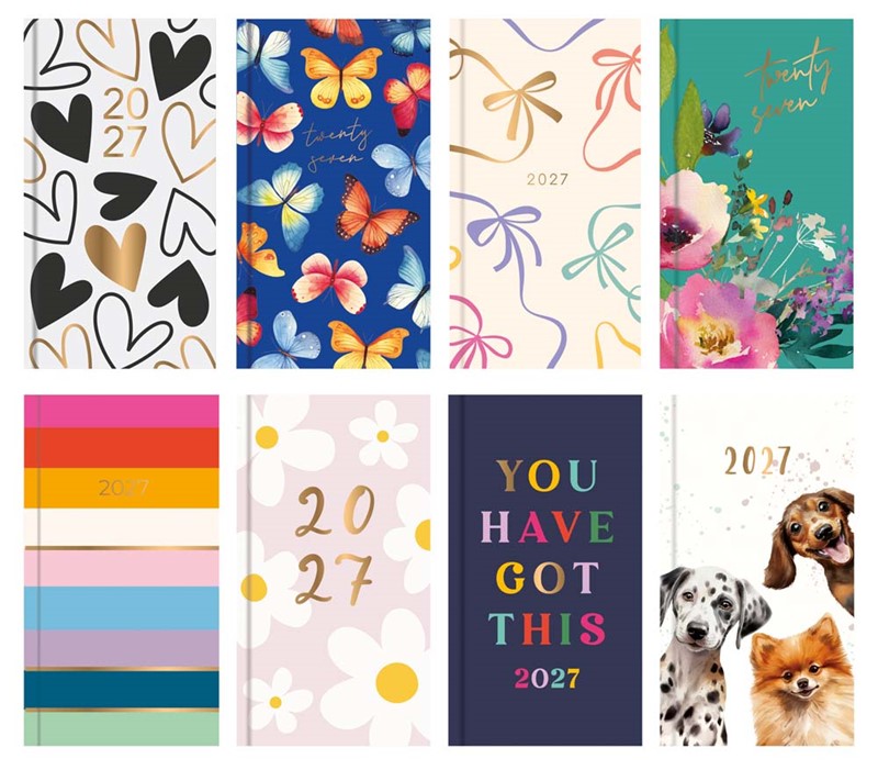 Diary Slim WTV Assorted 2027 48pk