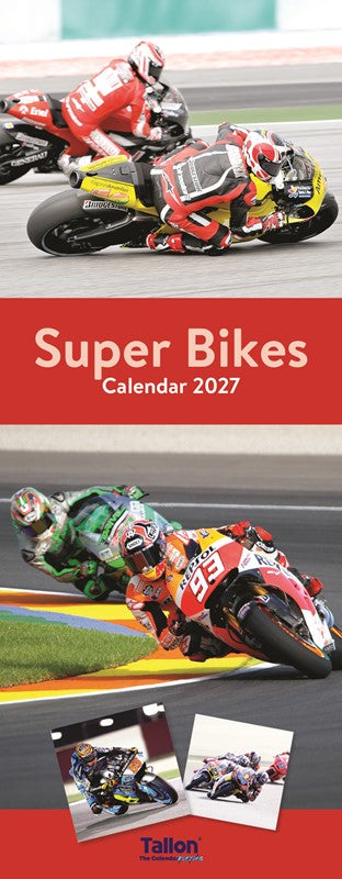 Calendar Super Slim Super Bikes & Cars 2027 24pk
