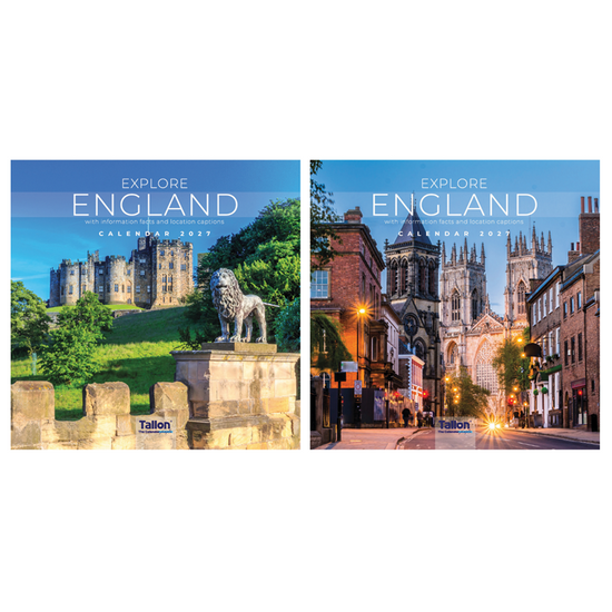 Calendar Square Explore England 2027 12pk
