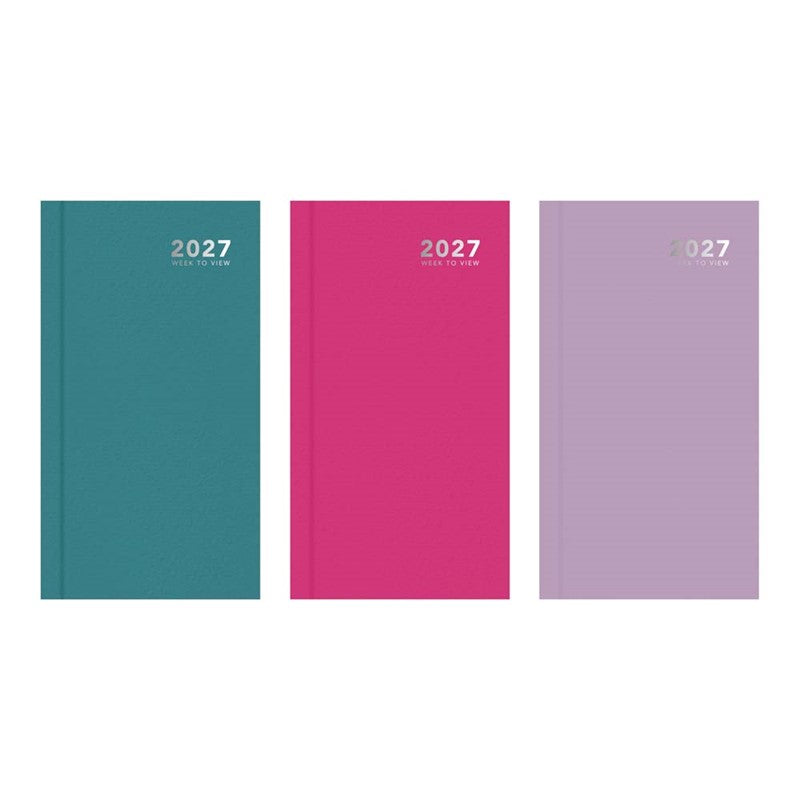 Diary Slim WTV Hardback Bright 2027 12pk