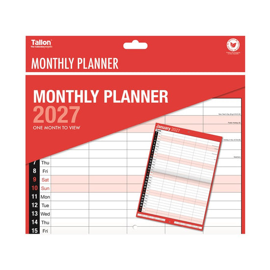 Calendar MTV Planner Red & Black 2027