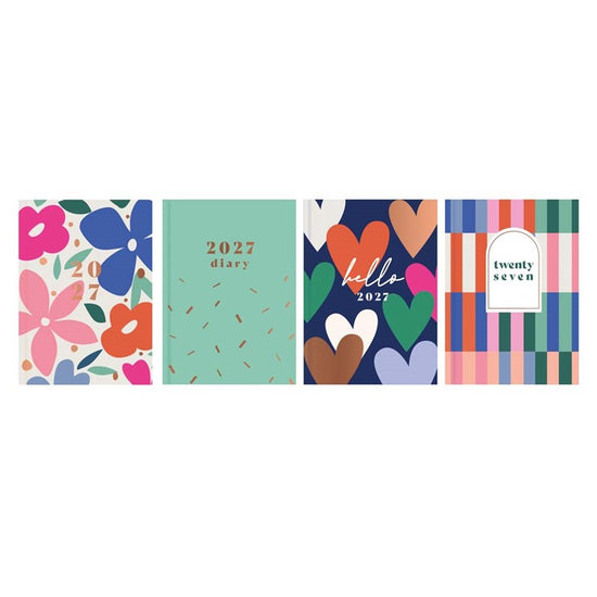 Diary Pocket WTV Contemporary Assorted 2027 24pk