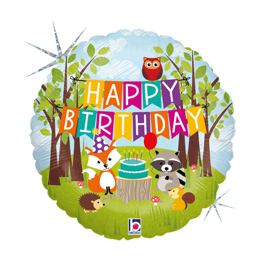 Grabo Woodland Birthday 18" Foil Balloon