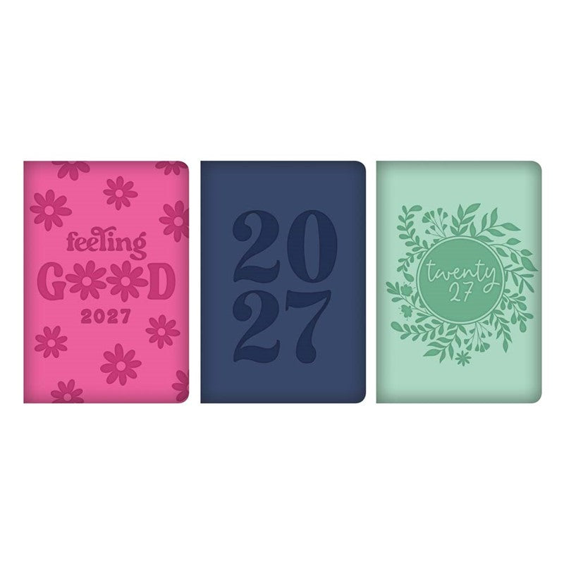 Diary Pocket WTV Bright Embossed PU 2027 18pk