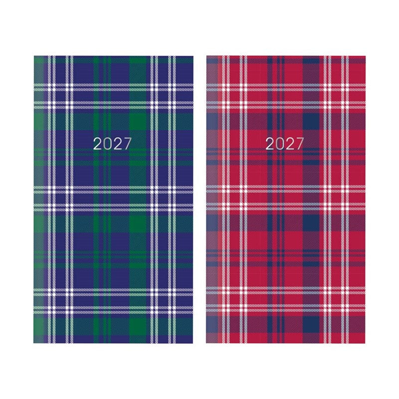 Diary Slim WTV Tartan Paper 2027 18pk