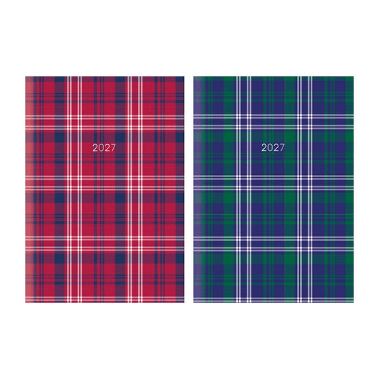Diary A5 WTV Tartan Paper 2027 12pk