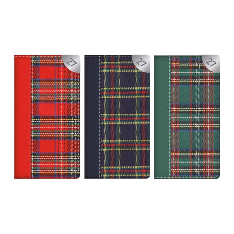 Diary Slim WTV Tartan Fabric 2027 18pk