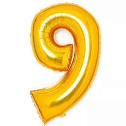 Anagram Foil Balloon Gold 34" Number 9