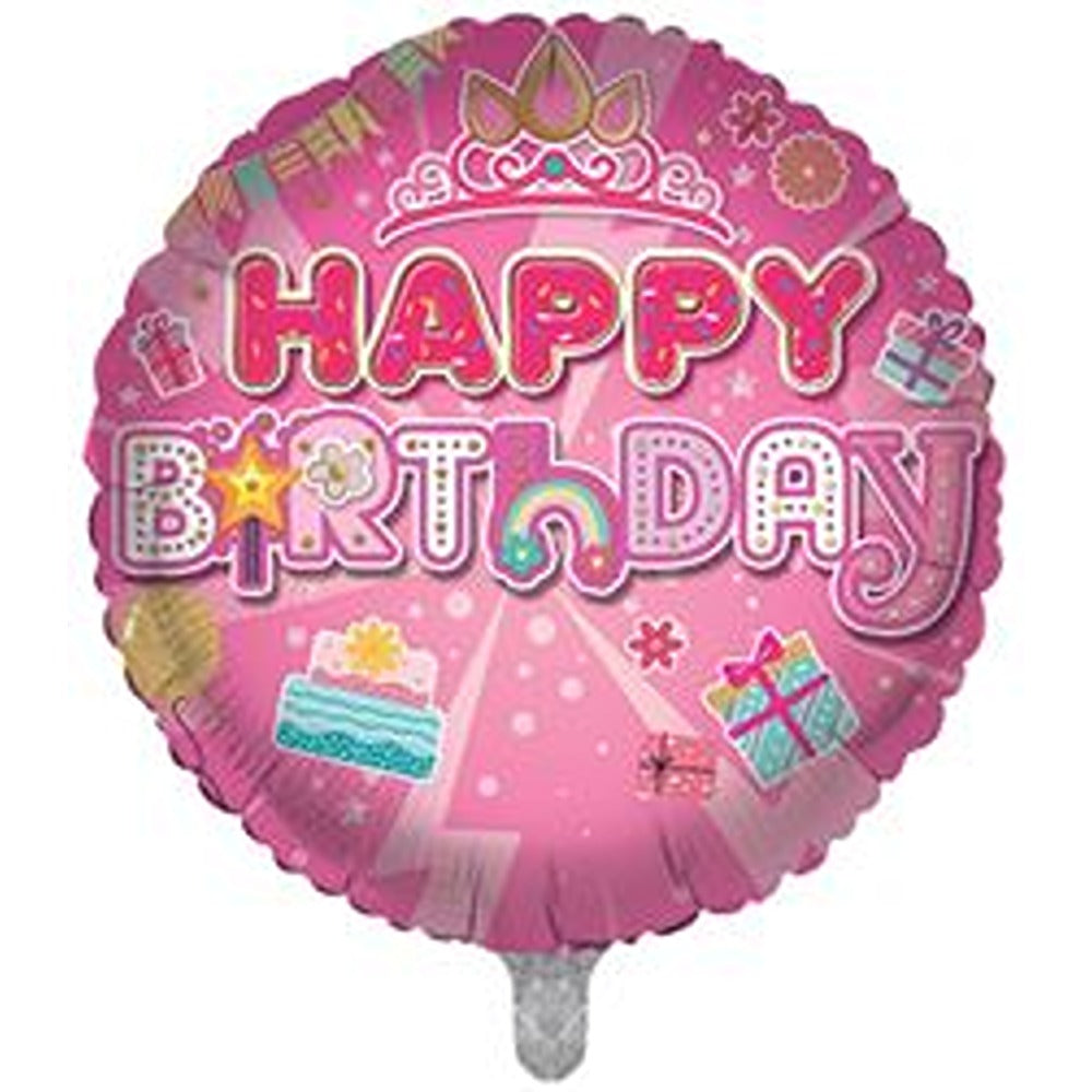 Sensations Birthday Pink Wishes 18" Foil Balloon