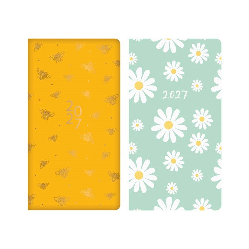 Diary Slim WTV Bee & Daisy 2027 18pk