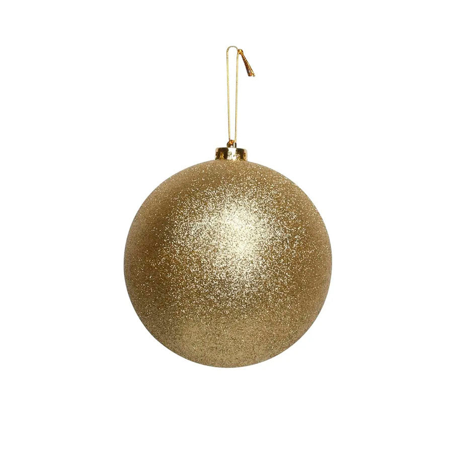 Glitter Shatterproof Bauble Gold 15cm