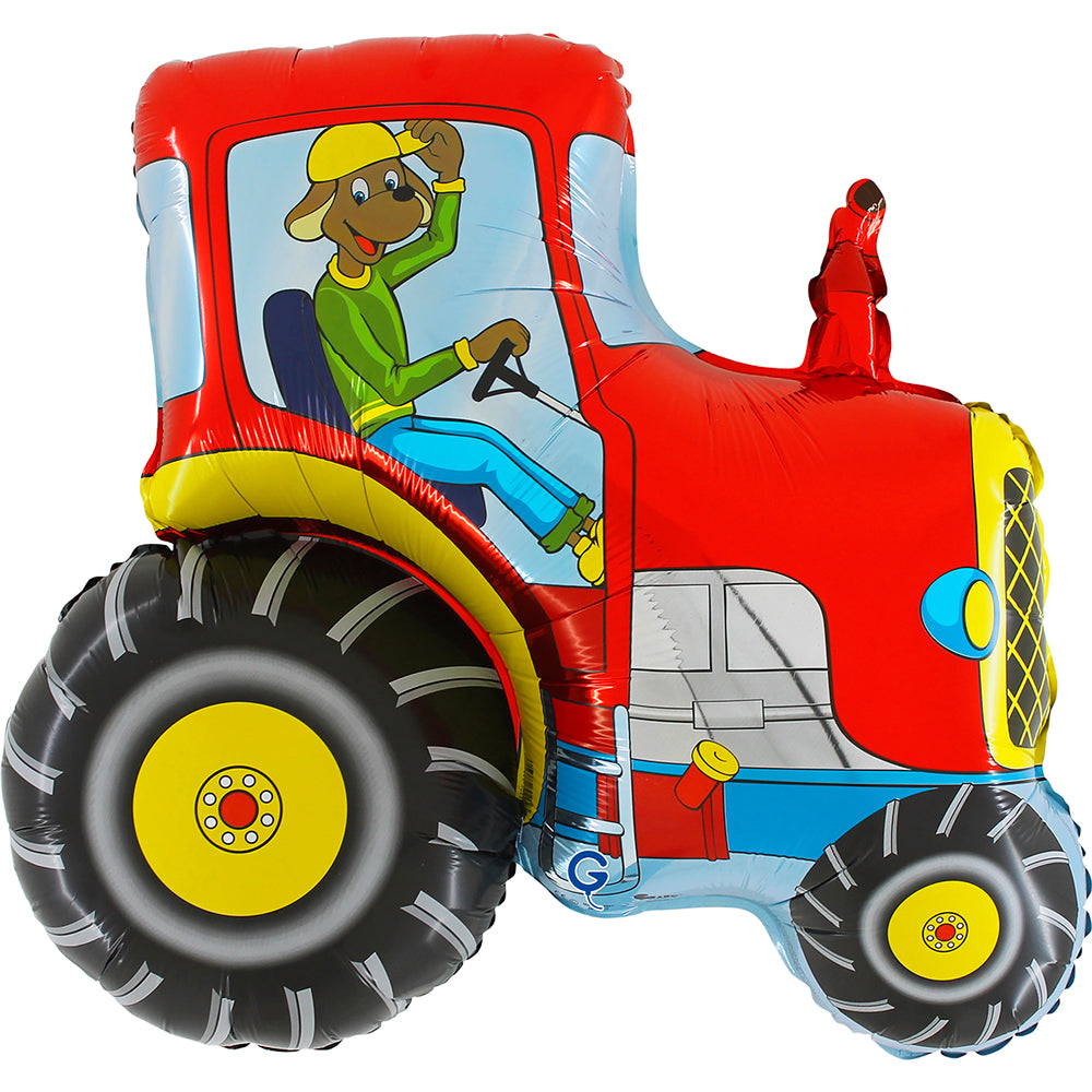 Grabo Tractor Red 34" Foil Balloon