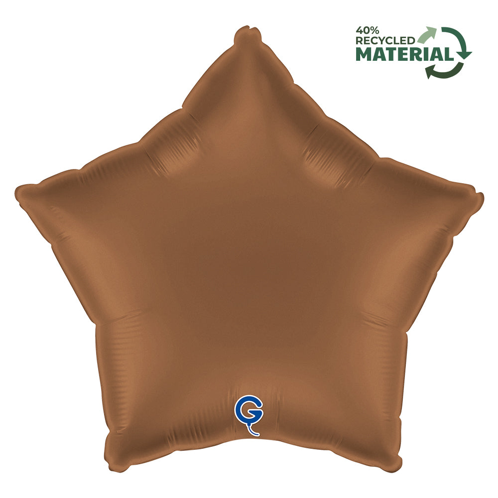 Grabo Satin Chocolate 18" Star Foil Balloon