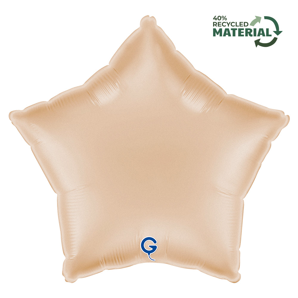Grabo Satin Nude 18" Star Foil Balloon