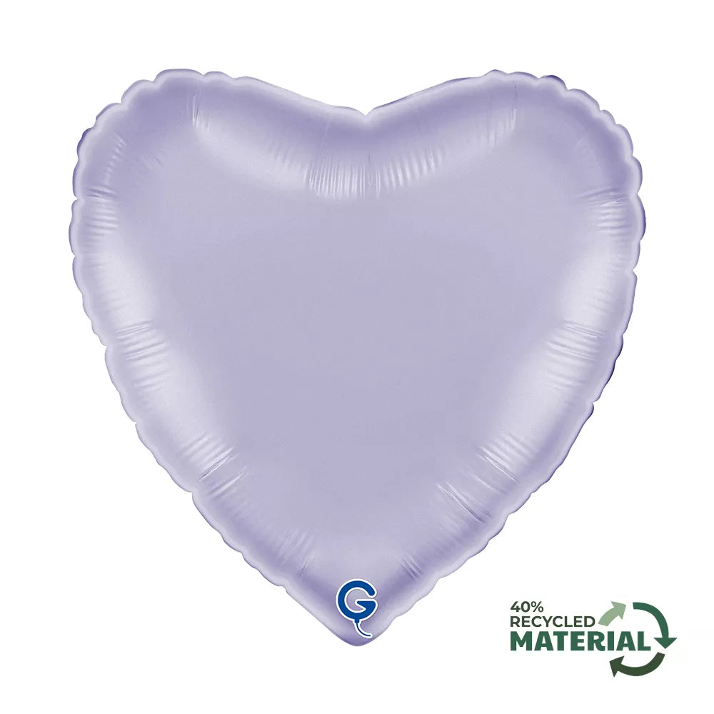 Grabo Satin Lilac 18" Heart Foil Balloon