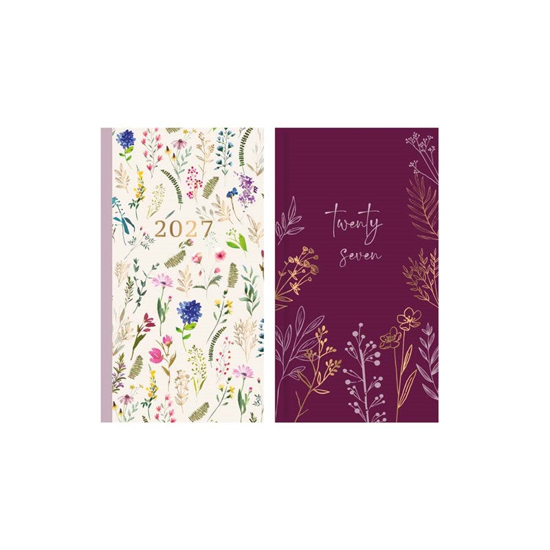 Diary Slim WTV Floral Meadow 2027 18pk