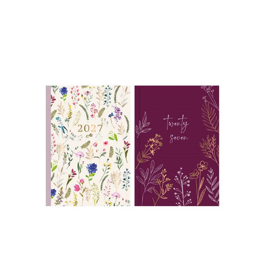 Diary A6 WTV Floral Meadow 2027 12pk