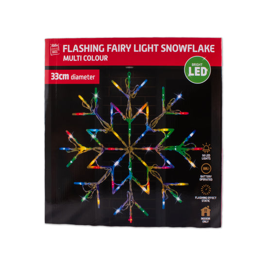 LED Snowflake Silhouette Light Multicolour