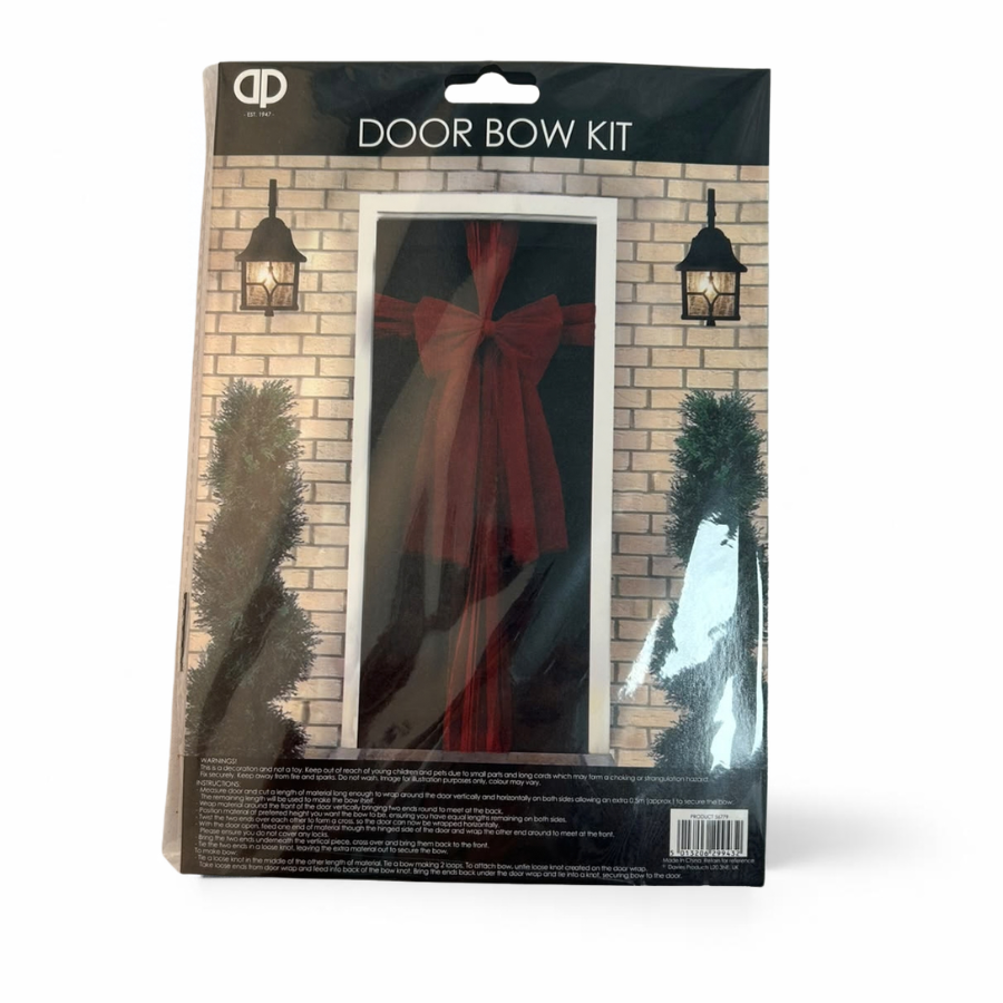 Organza Door Bow Kit Wine