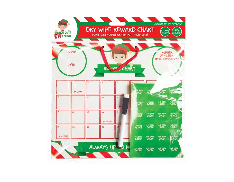 Dry Wipe Elf Reward Chart