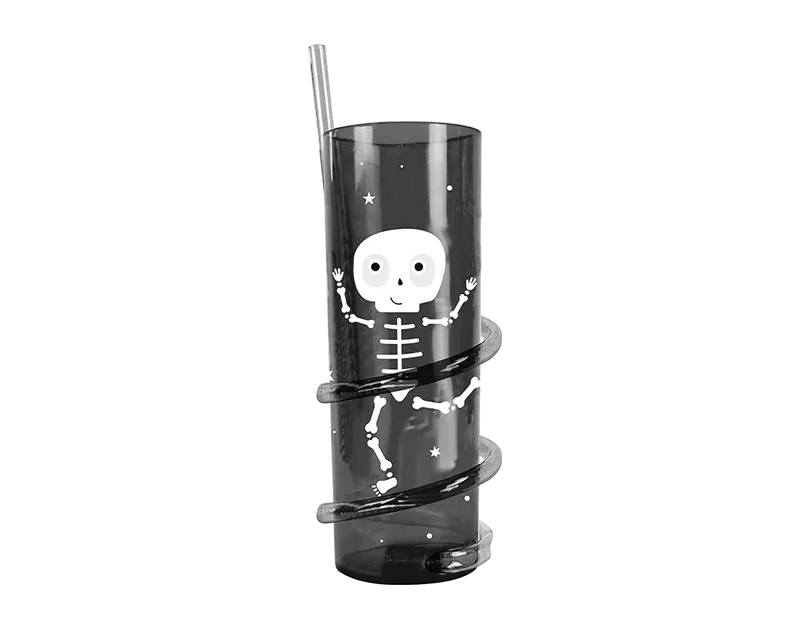 Halloween Spiral Straw Tumbler (Design May Vary)
