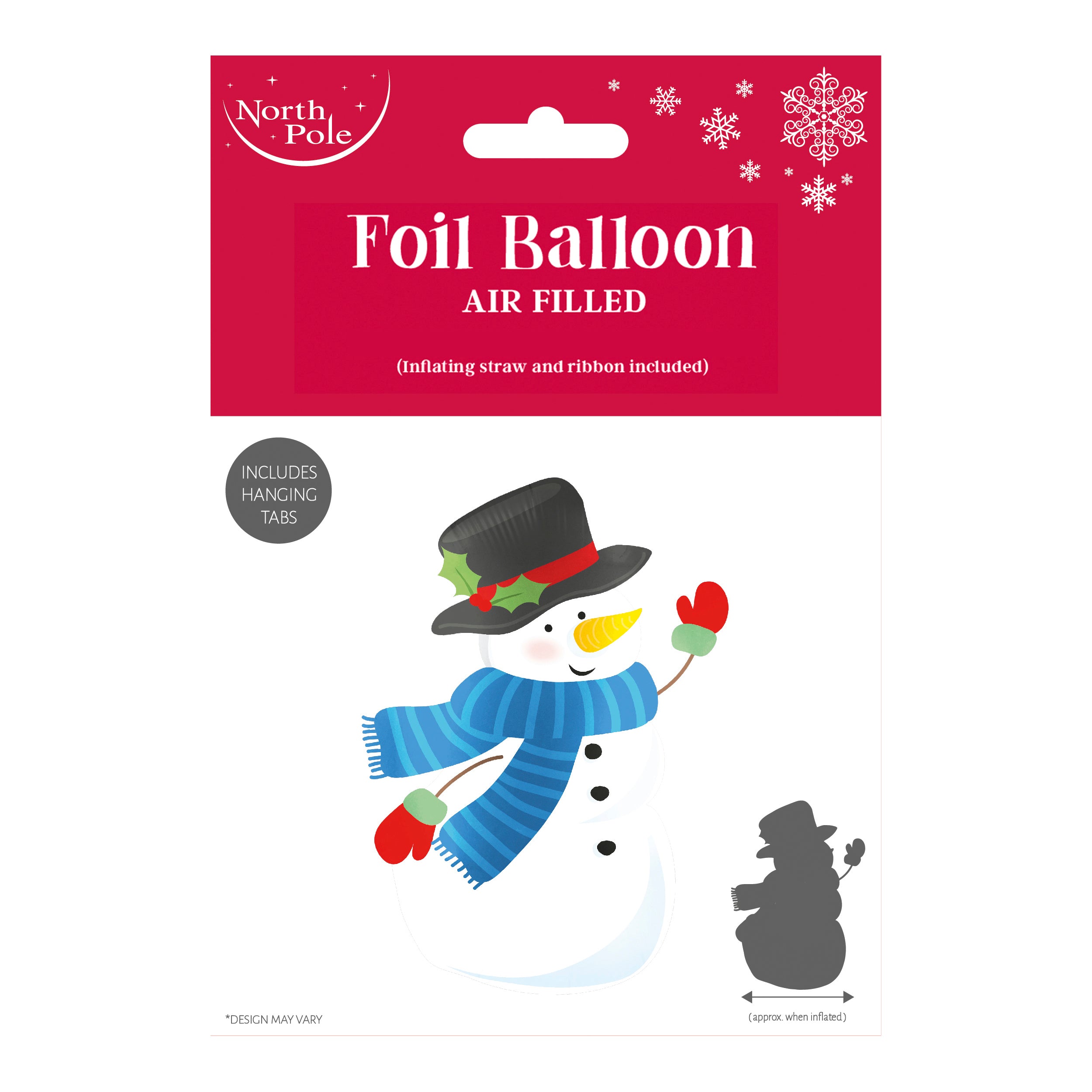 Eurowrap Foil Balloon Standing Snowman 45