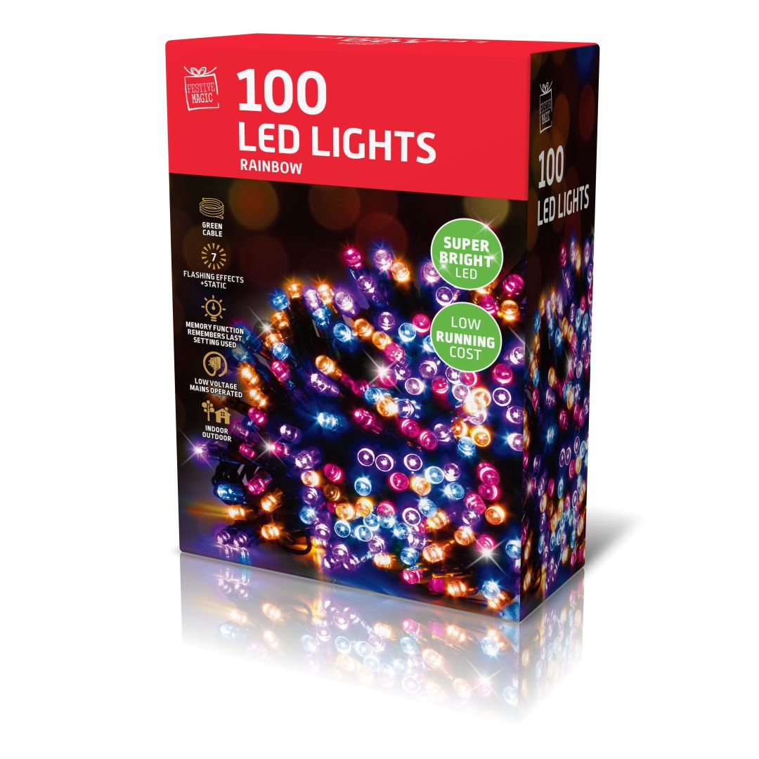 LED Lights Rainbow 100pk