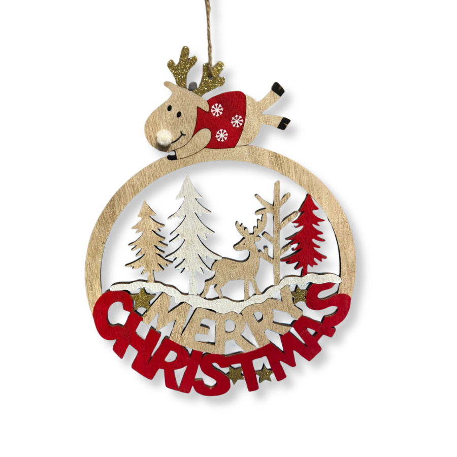 Hanging Reindeer Plaque 20x26cm (Design May Vary)