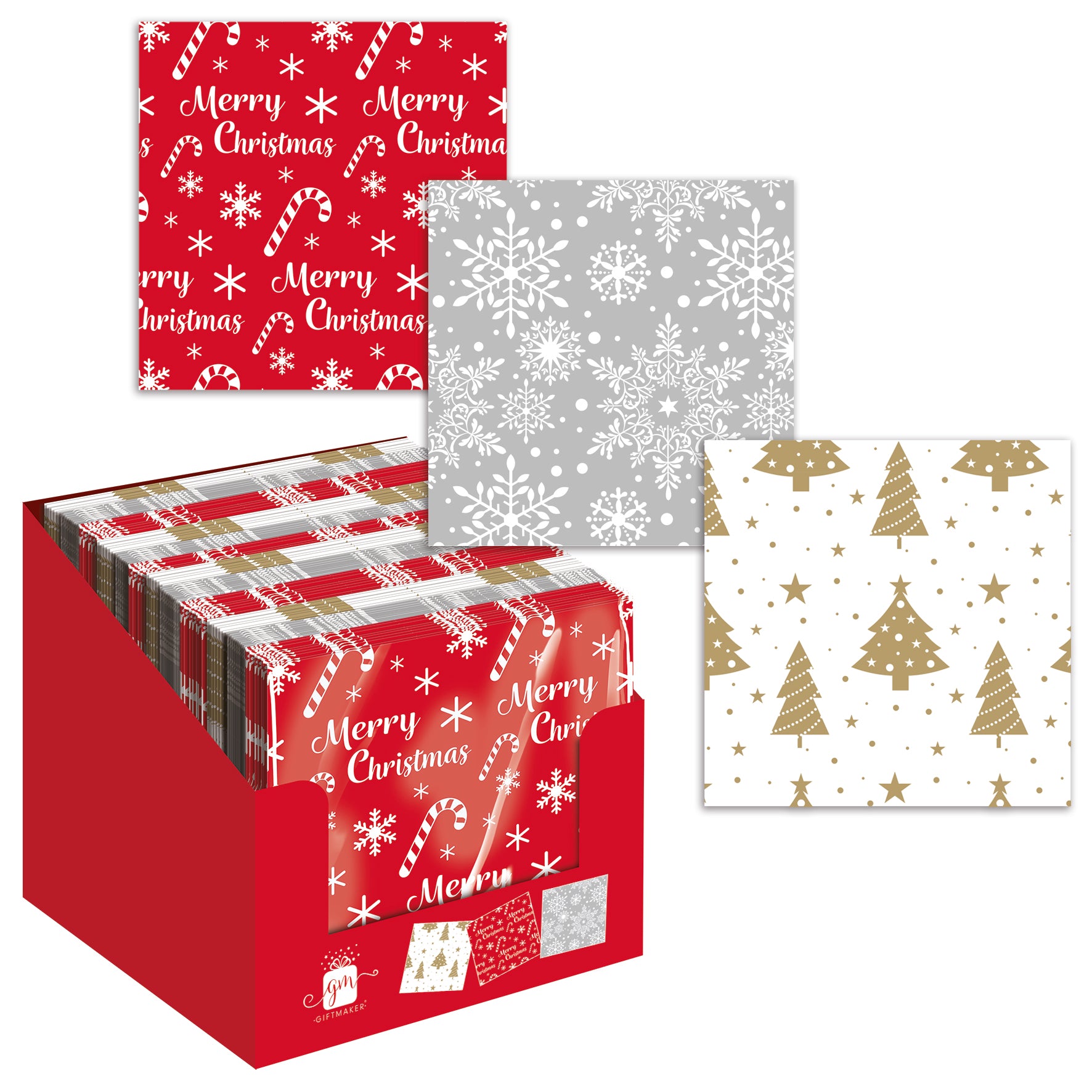 Christmas Napkins 33cm 12x20pk