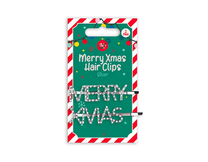 Merry Xmas Hair Slides