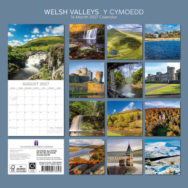 Gifted Stationery Calendar Welsh Valleys 2027