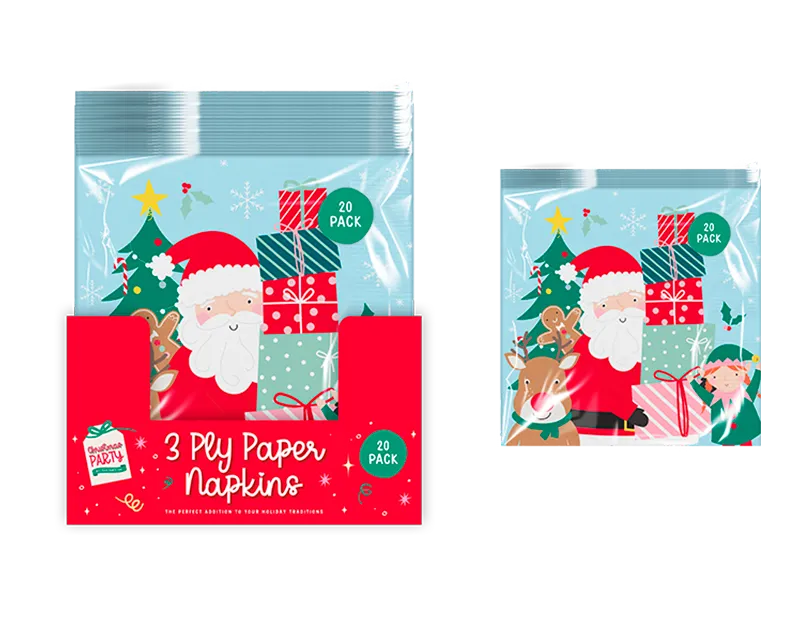 Christmas Kids Printed Napkins 33cm 3ply 20pk
