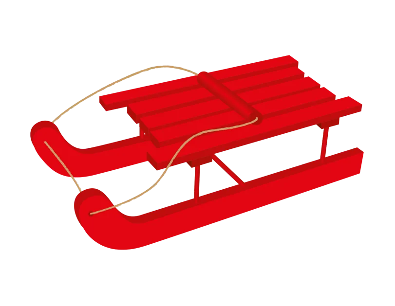 Wooden Elf Sleigh 18x8x5cm