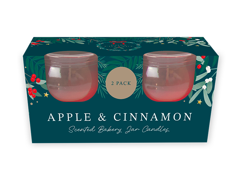 Apple & Cinnamon Jar Candles 2pk