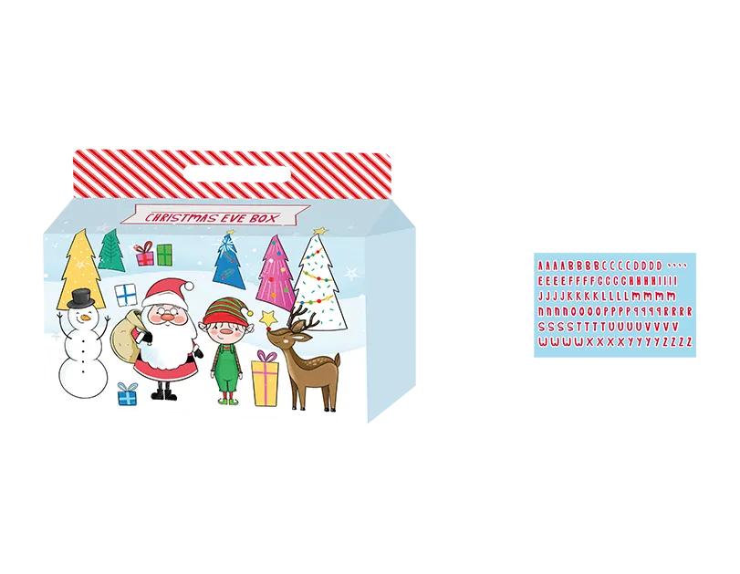 Christmas Eve Box W/Alphabet Stickers 24pk