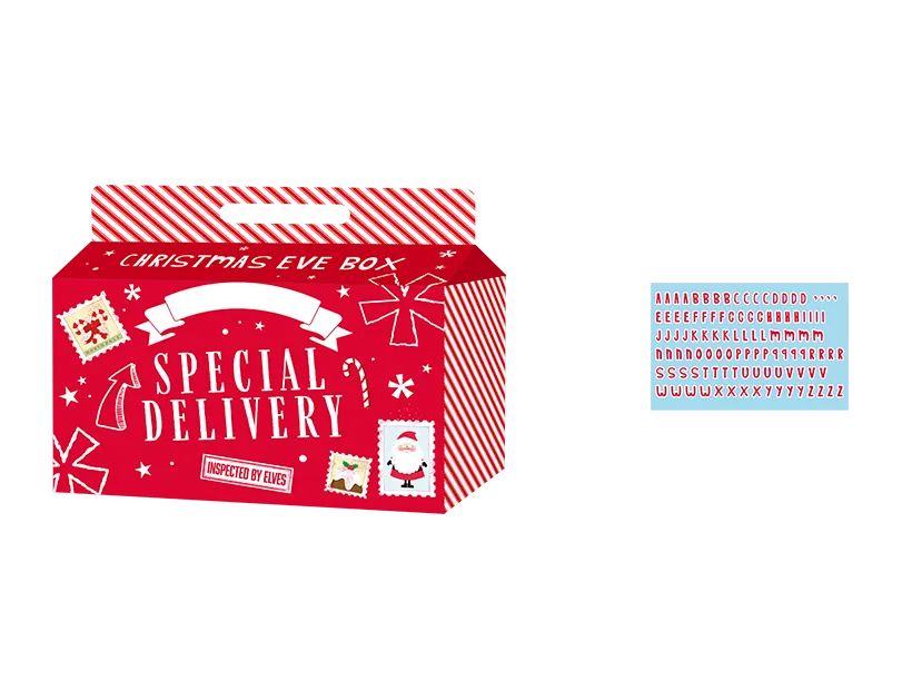 Christmas Eve Box W/Alphabet Stickers 24pk