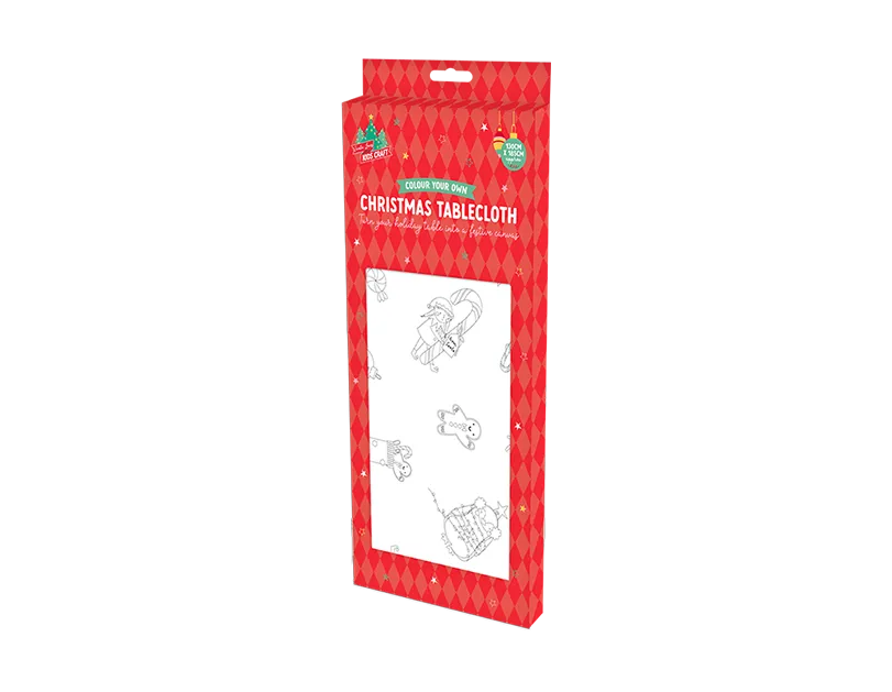 Colour Your Own Christmas Tablecloth 185x130cm