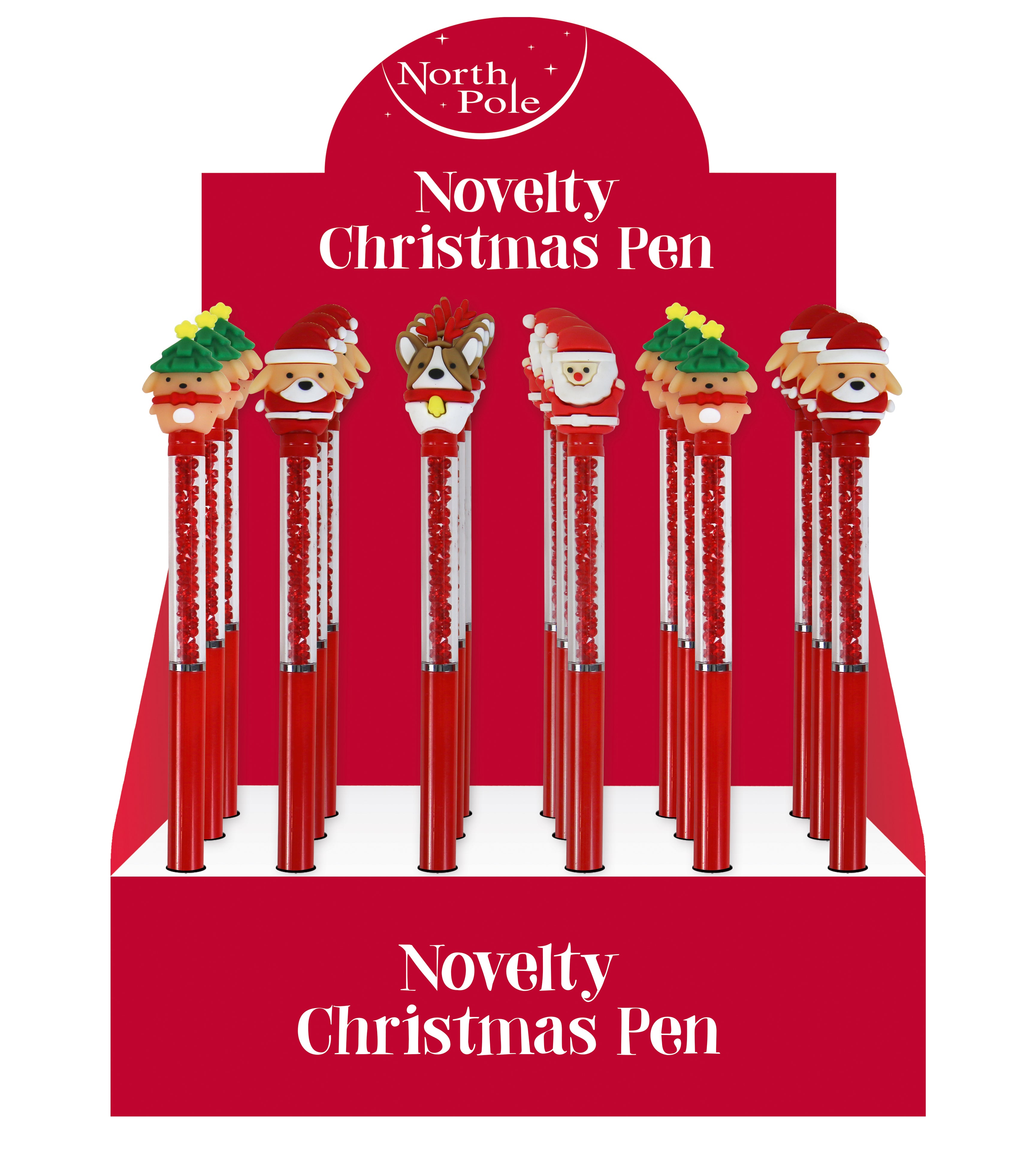 Glitter Christmas Pens 18pk